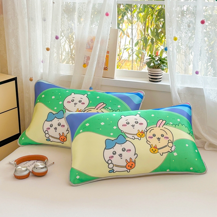 91家纺网 家纺一手货源 找家纺 ds生活馆 2026新款A类大版卡通凉感丝夏被 春游小兔