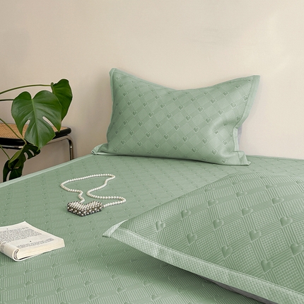 91家纺网 家纺一手货源 找家纺 凉百百 2025新款凉豆豆空调席软席-爱豆 爱豆--绿色