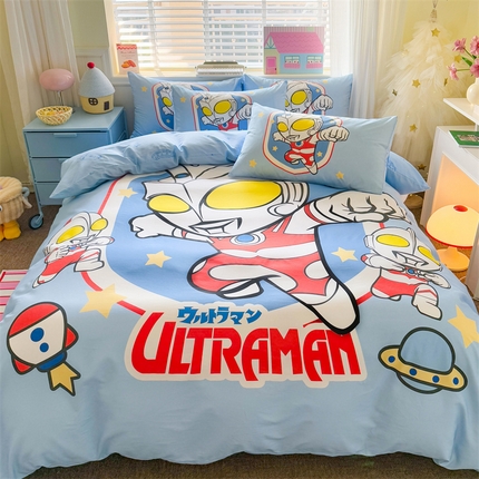 91家纺网 家纺一手货源 找家纺 （总）名兮家居 2025新款大版全棉经典奥特曼-三丽鸥-迪士尼四件套【含防伪标】