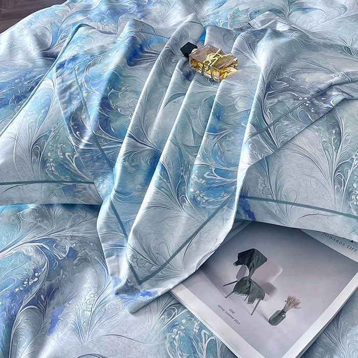 91家纺网 家纺一手货源 找家纺 金纱玉纺家纺 2025新款全棉13376数码印花四件套（礼盒包装）330A1