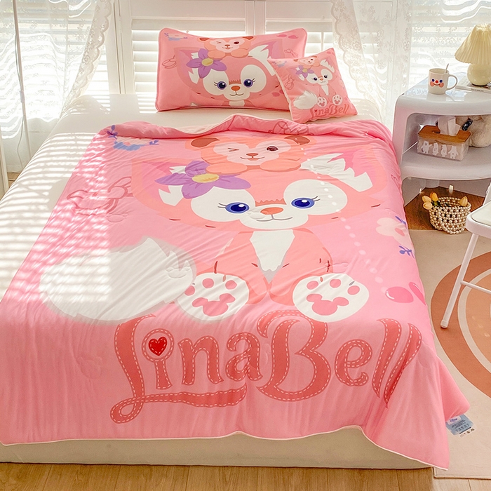 91家纺网 家纺一手货源 找家纺 ds生活馆 2026新款A类大版卡通凉感丝夏被 玲娜贝儿