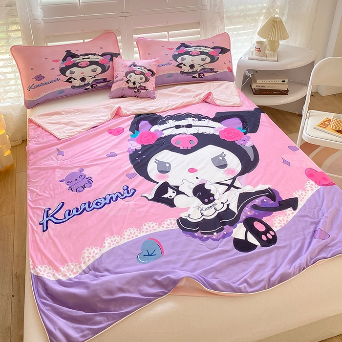 91家纺网 家纺一手货源 找家纺 ds生活馆 2025新款A类大版卡通凉感丝夏被 库洛米