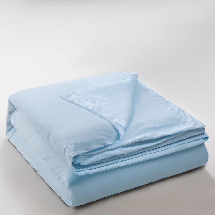 91家纺网 家纺一手货源 找家纺 暖芯家纺 2025新款亚朵同款深睡Pro夏被自在眠自然醒 克莱茵蓝