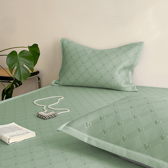 91家纺网 家纺一手货源 找家纺 凉百百 2025新款凉豆豆空调席软席-爱豆 爱豆--绿色