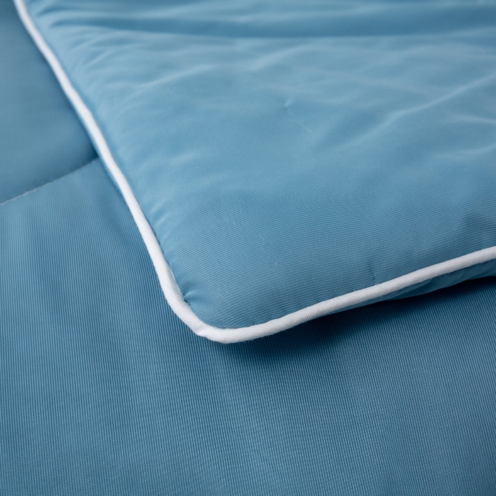 91家纺网 家纺一手货源 找家纺 好梦来家纺（原锦茂家纺） 2025新款印花凉感丝抗菌夏被 深蓝