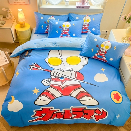 91家纺网 家纺一手货源 找家纺 （总）名兮家居 2025新款大版全棉经典奥特曼-三丽鸥-迪士尼四件套【含防伪标】