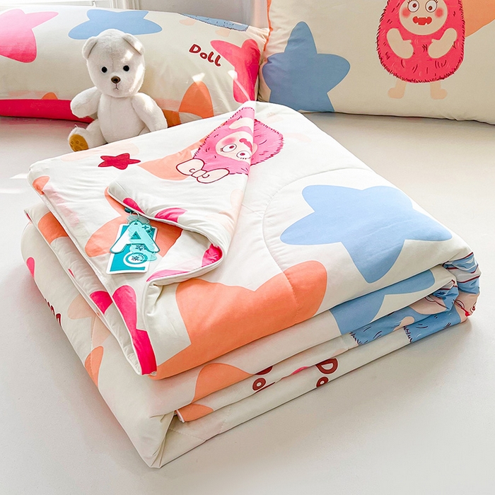 91家纺网 家纺一手货源 找家纺 好梦来家纺（原锦茂家纺） 2026新款印花凉感丝抗菌夏被 星愿