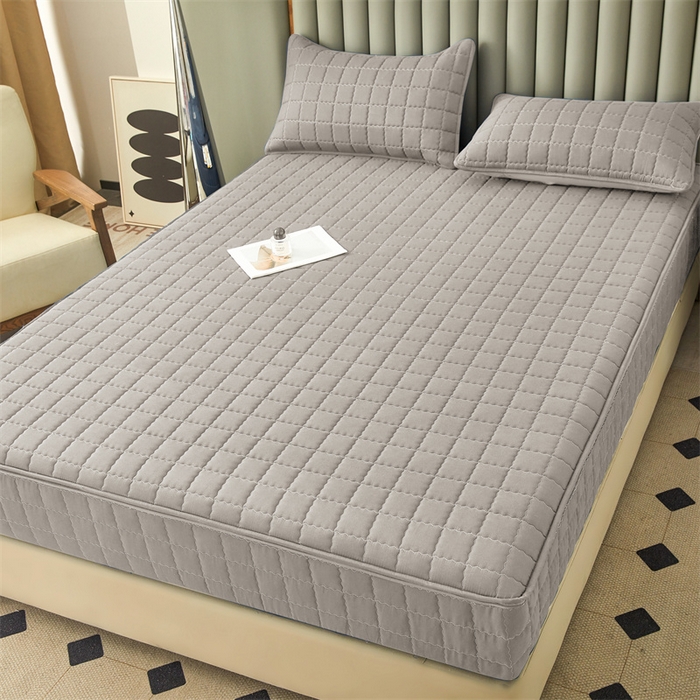 91家纺网 家纺一手货源 找家纺 （总）欧邦 2025新款水洗原棉六面全包夹棉床笠