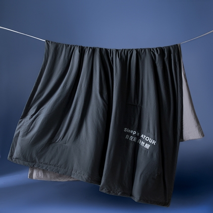 暖芯家纺 2025新款亚朵同款深睡Pro夏被自在眠自然醒 深灰+浅灰