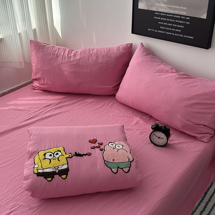 91家纺网 家纺一手货源 找家纺 （总）优色良品家纺 2025新款卡通毛巾绣夏被四件套