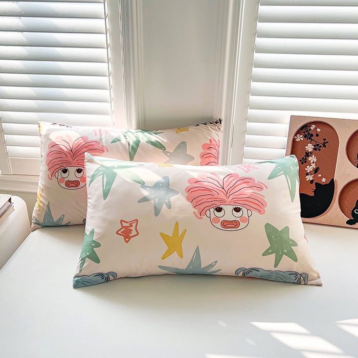 91家纺网 家纺一手货源 找家纺 好梦来家纺（原锦茂家纺） 2025新款印花凉感丝抗菌夏被 搞怪女孩