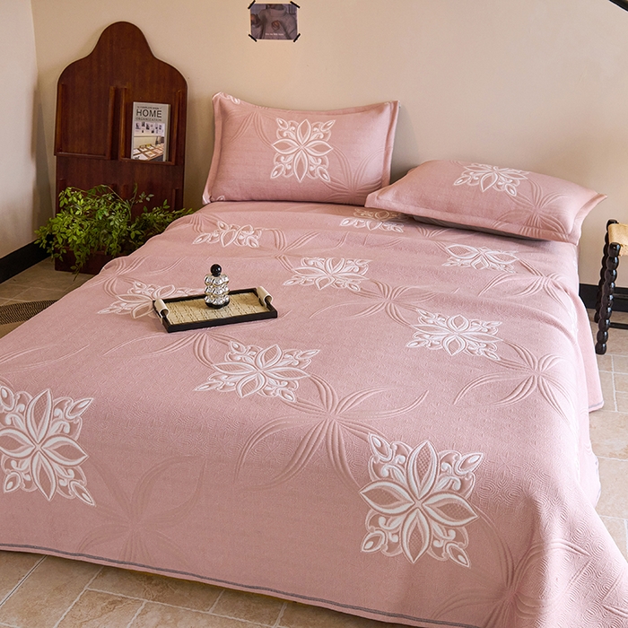 91家纺网 家纺一手货源 找家纺 （总）席之家 2025新款4D立体冰感泡泡床单款凉席-安妮