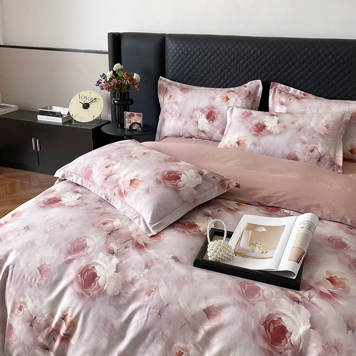 91家纺网 家纺一手货源 找家纺 金纱玉纺家纺 2025新款全棉13376数码印花四件套（礼盒包装）432A3