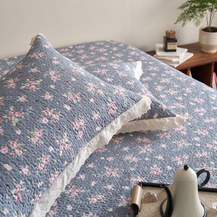 91家纺网 家纺一手货源 找家纺 漫仙阁家纺 2025新款热卖法式花边款加厚床盖床盖三件套 古巷