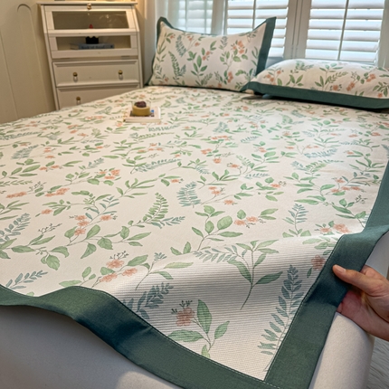 91家纺网 家纺一手货源 找家纺 （总）席佬大 2025新款高克重卡通数码印花冰藤席床席床笠款