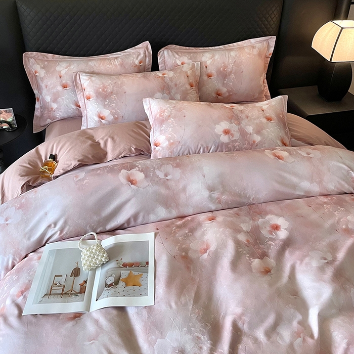 91家纺网 家纺一手货源 找家纺 金纱玉纺家纺 2025新款全棉13376数码印花四件套（礼盒包装）274A2