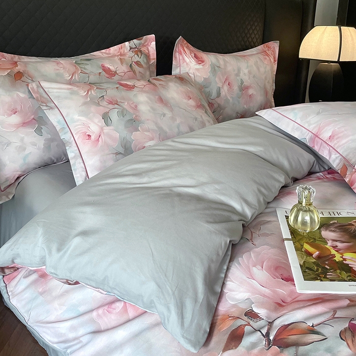 91家纺网 家纺一手货源 找家纺 金纱玉纺家纺 2025新款全棉13376数码印花四件套（礼盒包装）317A1