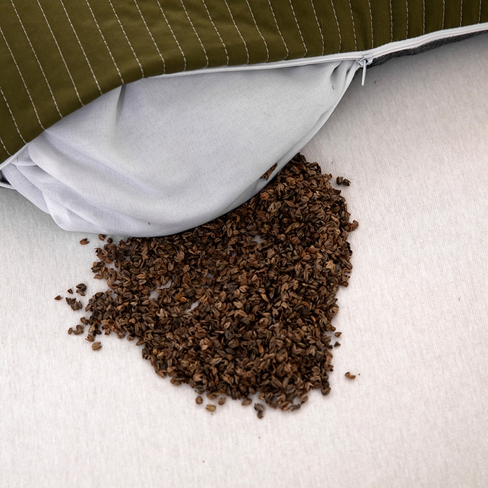 91家纺网 家纺一手货源 找家纺 九州枕芯2025新款全棉草本牵引枕 枕头枕芯 绿色32*50（6-10）cm/只