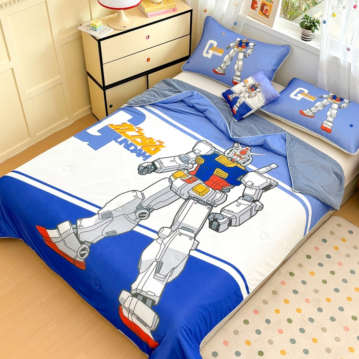 91家纺网 家纺一手货源 找家纺 ds生活馆 2026新款A类大版卡通凉感丝夏被 变形金刚