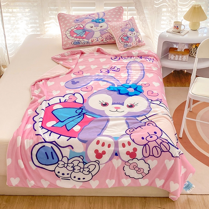 91家纺网 家纺一手货源 找家纺 ds生活馆 2026新款A类大版卡通凉感丝夏被 你好星黛露