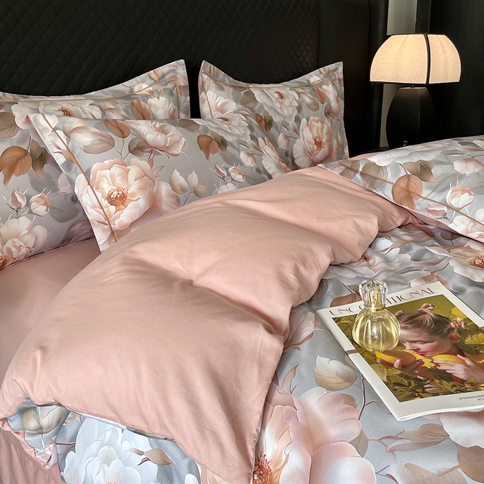 91家纺网 家纺一手货源 找家纺 金纱玉纺家纺 2025新款全棉13376数码印花四件套（礼盒包装）285A1