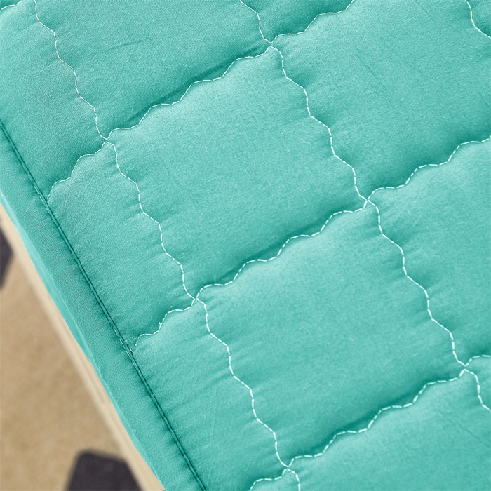 91家纺网 家纺一手货源 找家纺 欧邦 2025新款水洗原棉六面全包夹棉床笠 净水绿