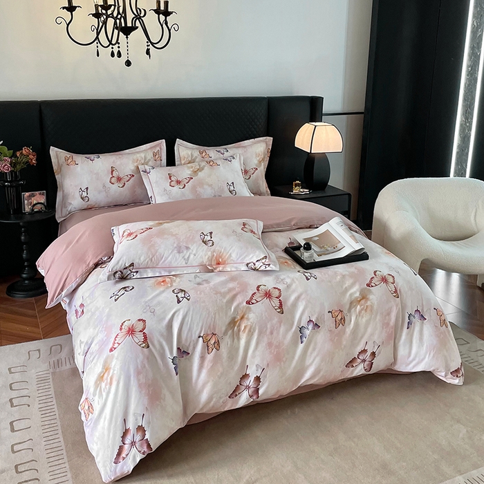 91家纺网 家纺一手货源 找家纺 金纱玉纺家纺 2025新款全棉13376数码印花四件套（礼盒包装）297A1