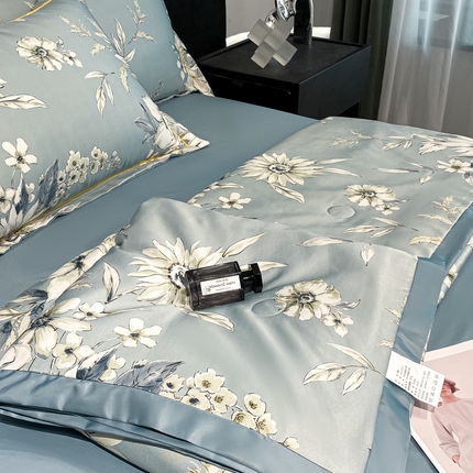 91家纺网 家纺一手货源 找家纺 （总）佳品居 2025新款直播水洗天丝夏被冰丝夏凉被空调被四件套