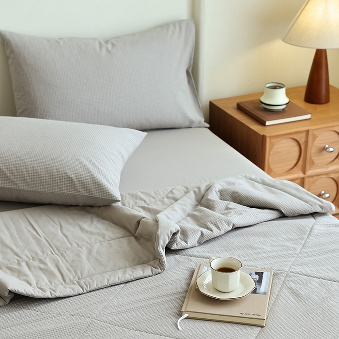 91家纺网 家纺一手货源 找家纺 （总）雯雨家纺 2025新款A类无印风里外全棉纯棉水洗棉新疆棉花夏被夏凉被空调被