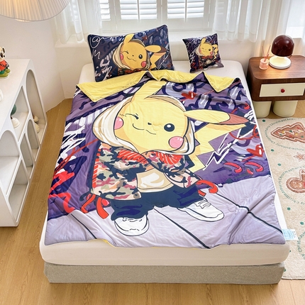 ds生活馆 2025新款A类大版卡通凉感丝夏被 酷帅皮卡