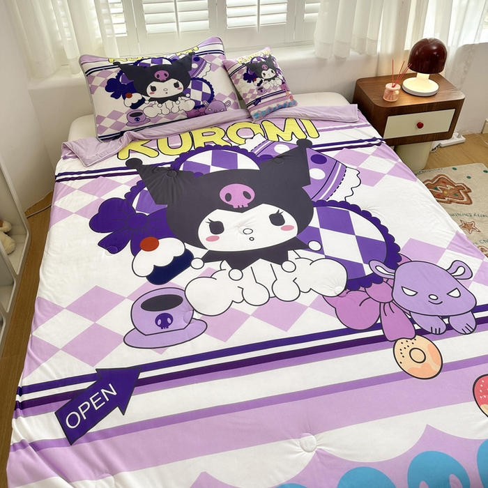 91家纺网 家纺一手货源 找家纺 ds生活馆 2025新款A类大版卡通凉感丝夏被 魔法库洛米