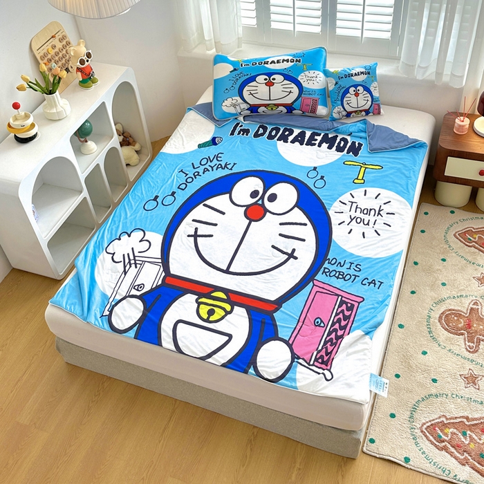 91家纺网 家纺一手货源 找家纺 ds生活馆 2025新款A类大版卡通凉感丝夏被 叮当猫