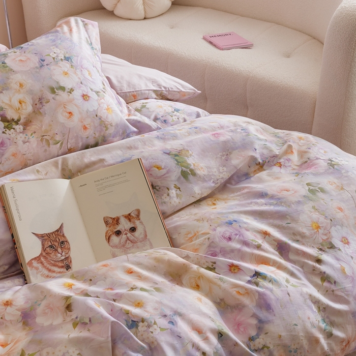 91家纺网 家纺一手货源 找家纺 2025新款【如梦令】红金裸盖棉四件套（标准号 全网控价） 意阑珊