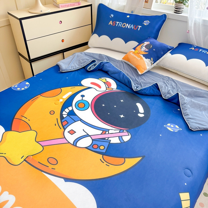 91家纺网 家纺一手货源 找家纺 （总）ds生活馆 2025新款A类大版卡通凉感丝夏被