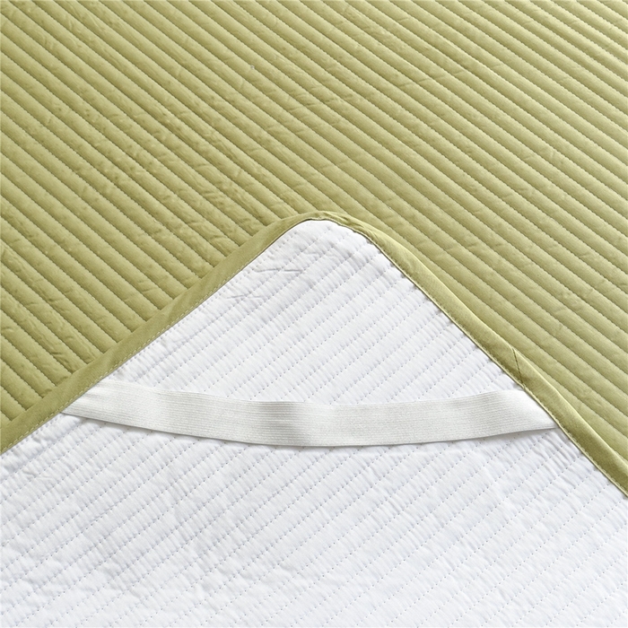 91家纺网 家纺一手货源 找家纺 法芙娜家纺 2025新款全棉40S水洗棉床垫 抹茶