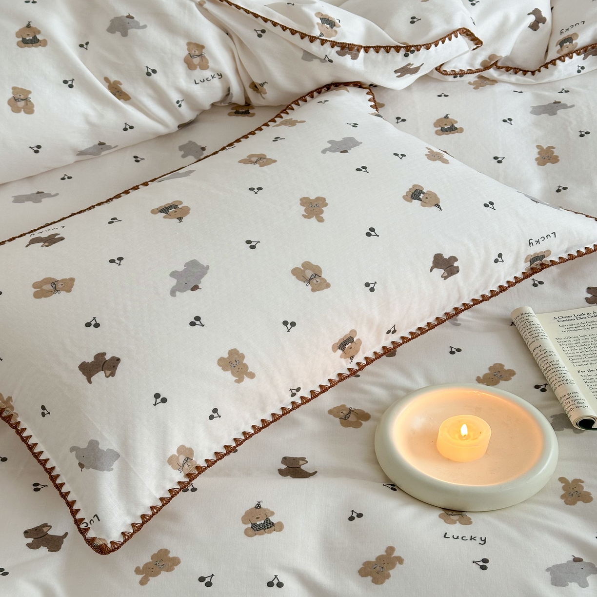 91家纺网 家纺一手货源 找家纺 （总）2025新款春夏新品工艺款全棉双层纱贝壳边四件套