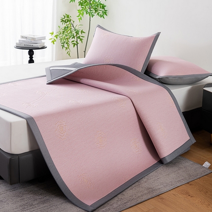 鑫姿 2025新款A类凉感冰豆豆凉席山茶花系列 山茶花床席款-粉