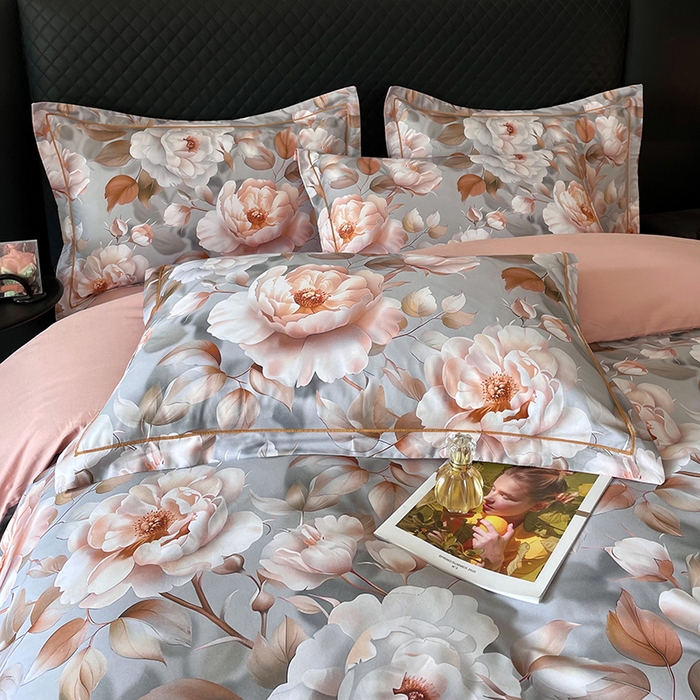 91家纺网 家纺一手货源 找家纺 金纱玉纺家纺 2025新款全棉13376数码印花四件套（礼盒包装）285A1