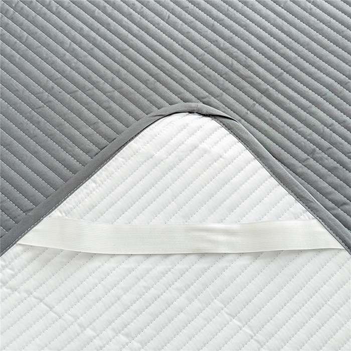 91家纺网 家纺一手货源 找家纺 法芙娜家纺 2025新款全棉40S水洗棉床垫 深灰