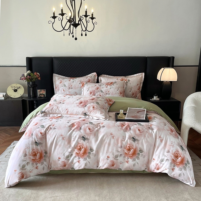 91家纺网 家纺一手货源 找家纺 金纱玉纺家纺 2025新款全棉13376数码印花四件套（礼盒包装）331A2