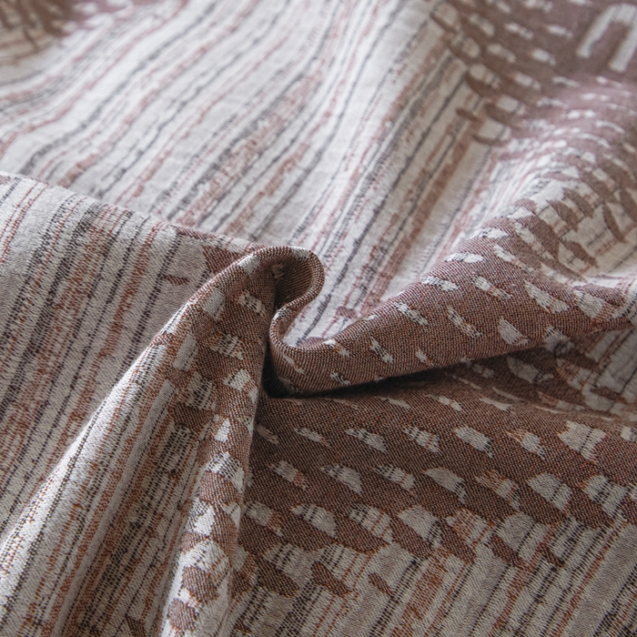 91家纺网 家纺一手货源 找家纺 2025新款亲肤全棉三层纱提花四件套 菱格-赤缇