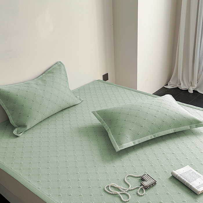 91家纺网 家纺一手货源 找家纺 凉百百 2025新款凉豆豆空调席软席-爱豆 爱豆--绿色