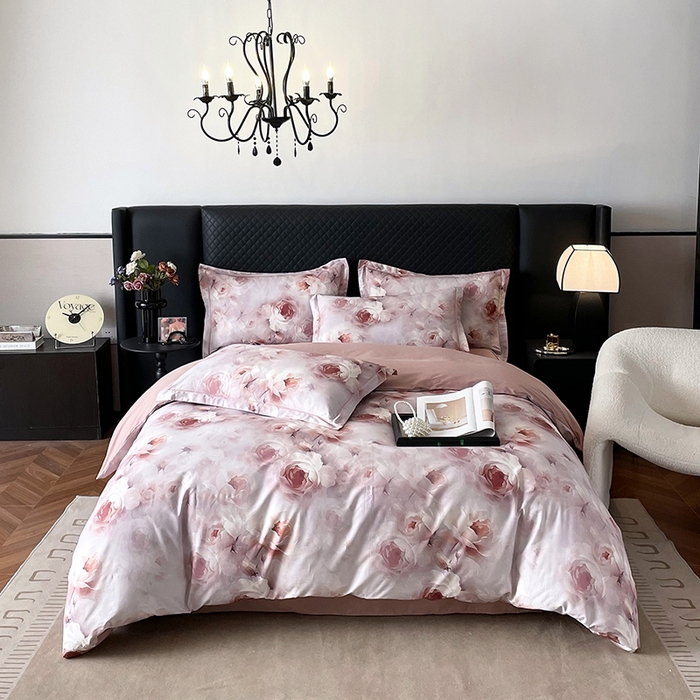 91家纺网 家纺一手货源 找家纺 金纱玉纺家纺 2025新款全棉13376数码印花四件套（礼盒包装）432A3