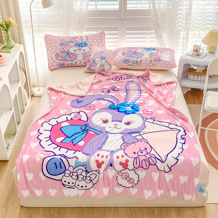 91家纺网 家纺一手货源 找家纺 ds生活馆 2026新款A类大版卡通凉感丝夏被 你好星黛露