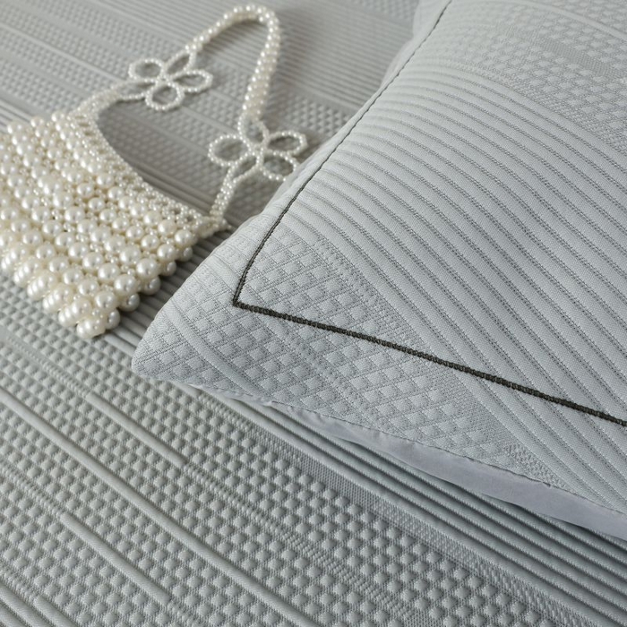 91家纺网 家纺一手货源 找家纺 2025新款亲肤流星雨冰丝席床裙 灰色