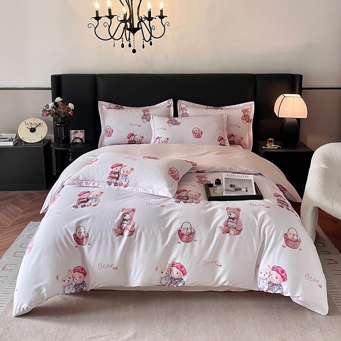 91家纺网 家纺一手货源 找家纺 金纱玉纺家纺 2025新款全棉13376数码印花四件套（礼盒包装）351A2