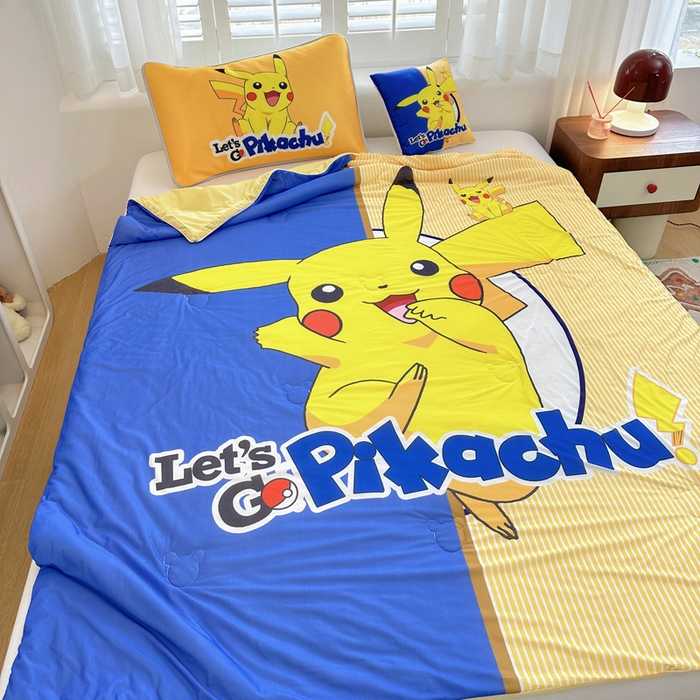 91家纺网 家纺一手货源 找家纺 ds生活馆 2026新款A类大版卡通凉感丝夏被 快乐皮卡