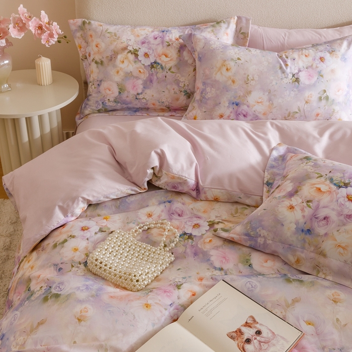 91家纺网 家纺一手货源 找家纺 2025新款【如梦令】红金裸盖棉四件套（标准号 全网控价） 意阑珊