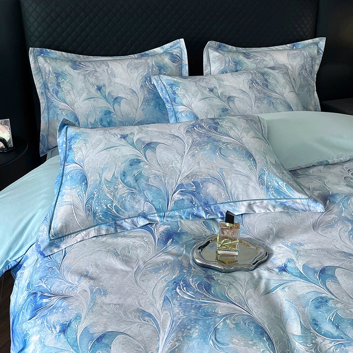 91家纺网 家纺一手货源 找家纺 金纱玉纺家纺 2025新款全棉13376数码印花四件套（礼盒包装）330A1