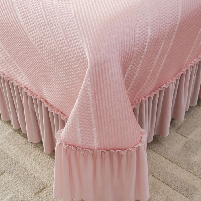 91家纺网 家纺一手货源 找家纺 （总）2025新款亲肤流星雨冰丝席床裙